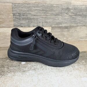 BILLY Footwear Sport Inclusion Kids Sz 2 M Black Wrap-Around Zipper Sneakers